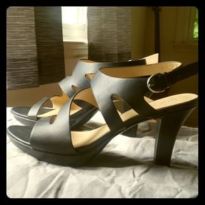 Naturalizer Faux Leather Strappy Heels